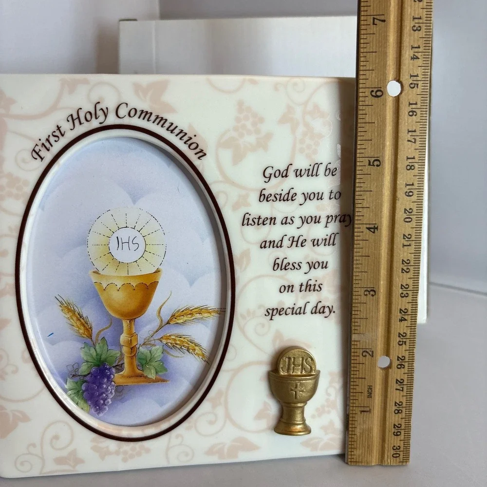 First‎ Holy Communion Photo Frame with Inspirational Verse Religious Gift